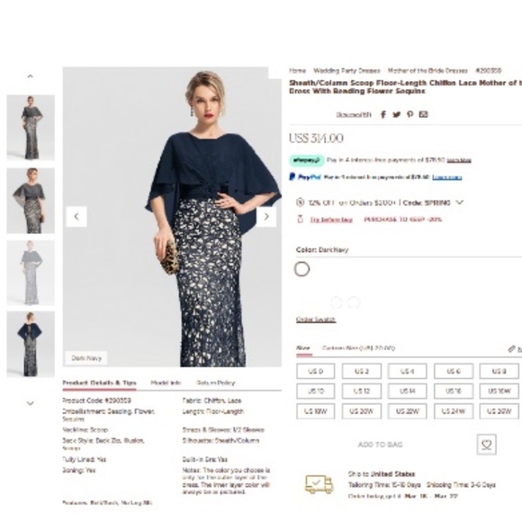 NWT - JJs House - Wedding Guest - Mother of the Bride or Groom - Formal Dress